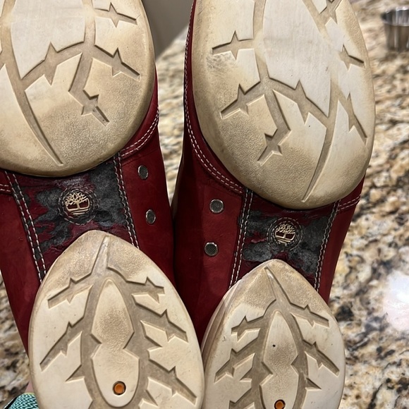 Vintage red leather timberland shoes, size 10 - Picture 12 of 12